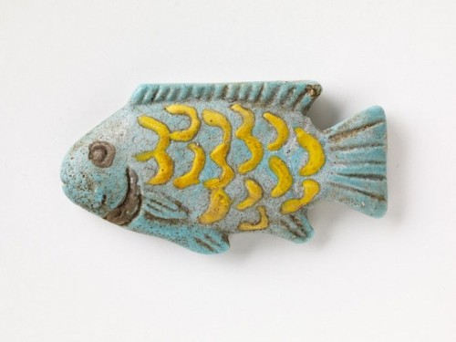 Fish Amulet Unknown artist, EgyptianFish Amulet, 1391-1335 BCEFaience From the Risd Museum:Faience w