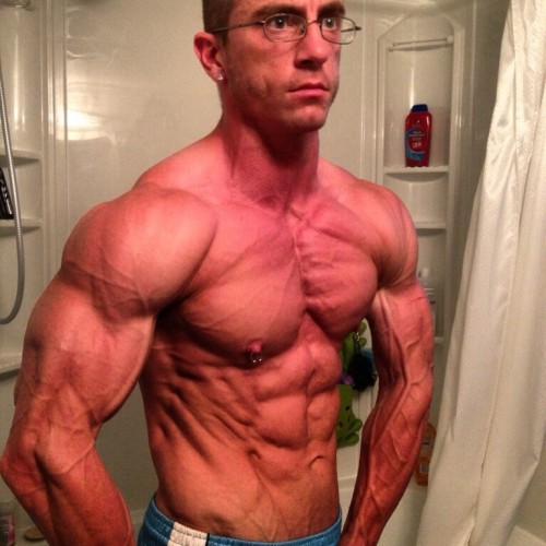 Bodybuilders wearing glasses