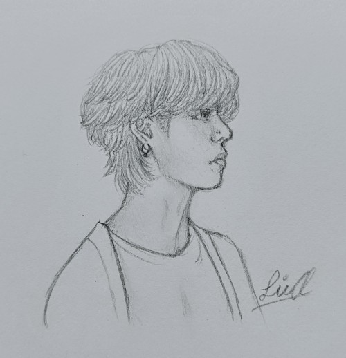 I Got A Sudden Burst Of Inspiration, And I Decided To Draw Taehyung~