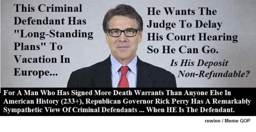 memegop:Republican Governor Rick Perry has suddenly turned soft on crime!www.huffingtonpost.c