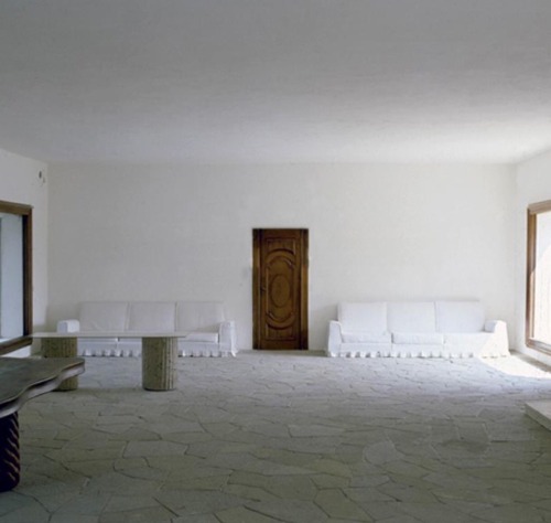 interior of casa malaparte isle of capri, italy 