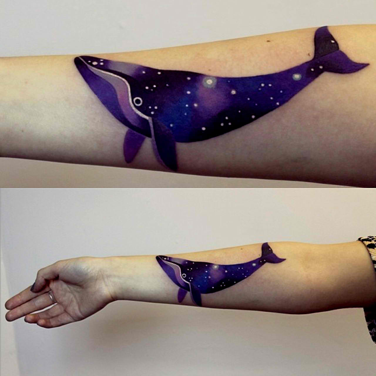 saveitforsatan:  gaksdesigns:  Geometric watercolor-like tattoos by Russian based