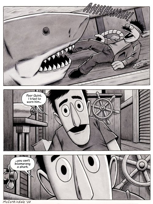 driveintheaterofthemind: Arthouse Muppets Jaws featuring Lew Zealand And Guy Smiley Art by Bruce McC