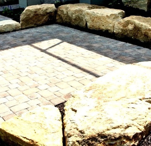 Backyard MinneapolisInspiration For A Large Traditional Partial Sun Backyard Concrete Paver Garden Path