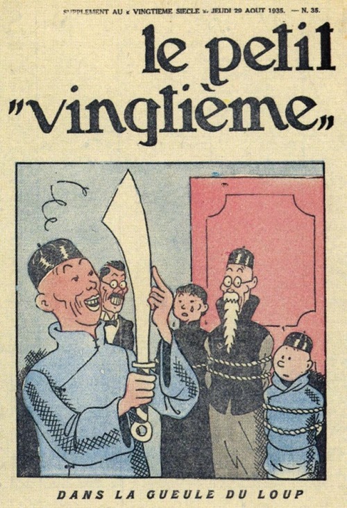 Original 1930s editions of newspaper supplement, LE PETIT VINGTIÈME in which Tintin appeared.Hergé—c