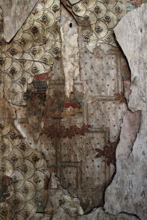 Fragile Structure Of Old Wallpapers