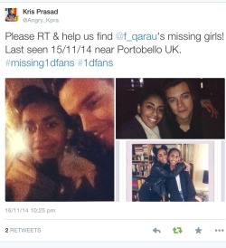 sashareigns:  Hey guys 2 sisters Kula (16 years old and 5’8)and Kesa(14 years old and 5’9) have gone missing in Portobello UK Their mum is very very worried and is desperately hoping they come back home asap… 