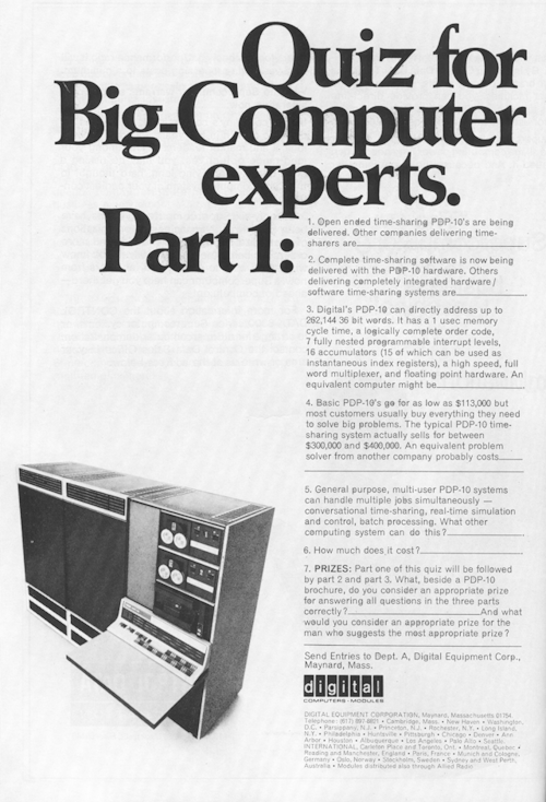 forgethemaker: More information about the PDP-10 HERE.