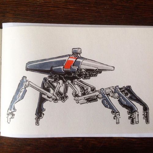 Greyhawk drone #sketch #sketchbook #mech #mecha #robot #bug #cyberpunk #scifi #scifiart #brushpen #i