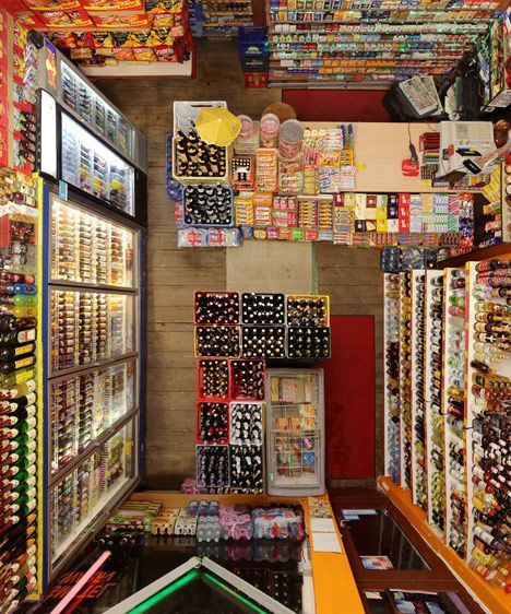 Aerial of a Grocery Store from the “Room Portraits” Series by Photographer Menno Aden