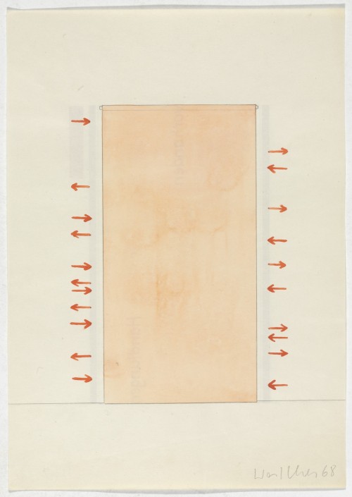 Franz Erhard Walther, Work Drawing: Curtain, 1968 [MoMA, New York, NY. © 2021 Franz Erhard Walther /