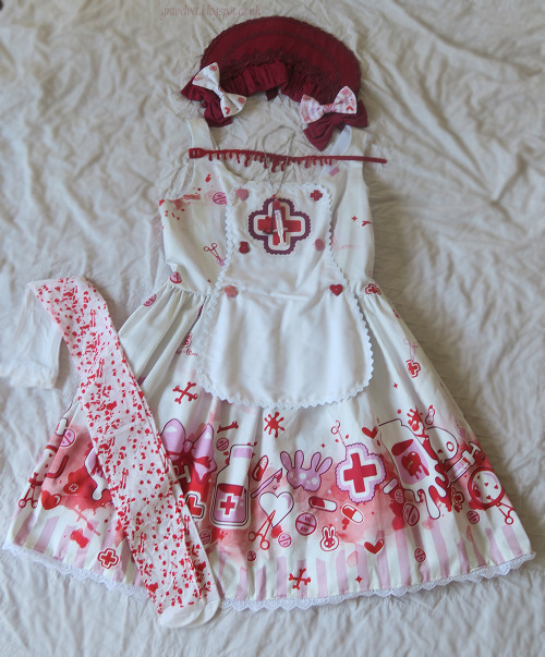 gravelvet:  Guro Lolita Outfit PlanningJSK: BunnyAndBlackBonnet: Chantilly Necklace: LowDownAnd