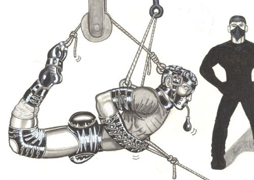 malebondagepigs:  bondagegarage:  Revenge On Boundex  I like the work of the artist Boundex. 