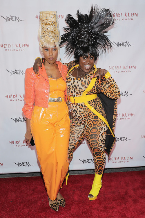 soph-okonedo:    Jessica Williams and Danielle Brooks attend Heidi Klum’s 17th Annual Halloween Party sponsored by SVEDKA Vodka at Vandal on October 31, 2016 in New York City   