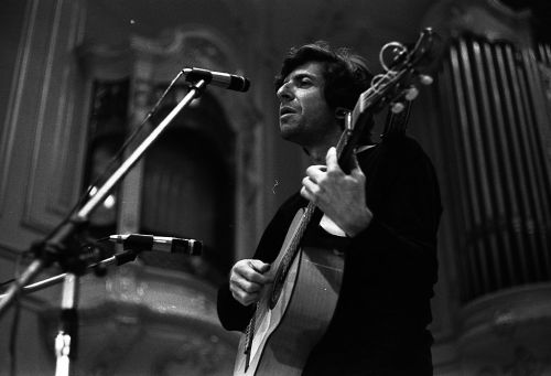 leonardcohenofficial:leonard cohen performing at the musikhalle in hamburg, germany, may 4, 1970