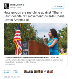 lagonegirl:  There is NO THREAT of Sharia Law happening in US. NONE. This is just anti-Muslim horseshit.  