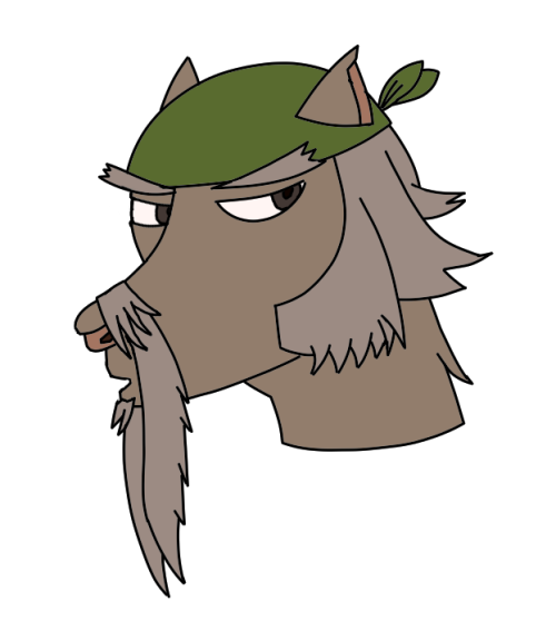 whoopitslup: [image description: a bust drawing of Jack Brakkow, a rat man. He has a long pale brown