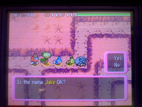 I did a thing in Pokemon Mystery Dungeon: Explorers of Darknessoops I haven’t found a good Mar