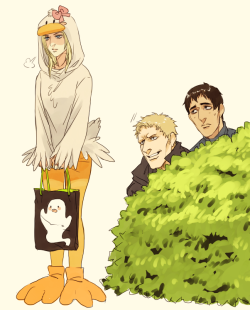 Happyds:  Dumb Thing: Every Halloween Bertholdt And Reiner Dress Annie Up In Some