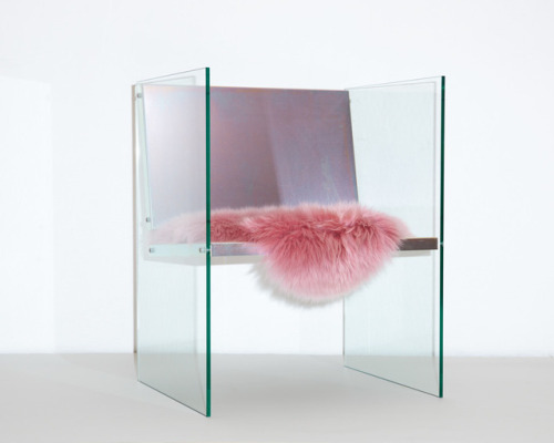 Fredrik Paulsen, Glass &amp; Steel Chair, 2017, glass, steel