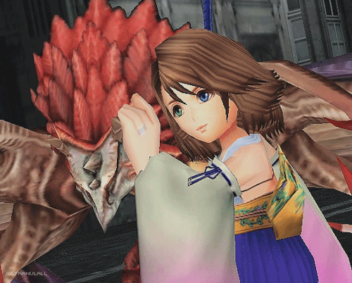 ultranulall:Yunie and Valefor in DFFOO