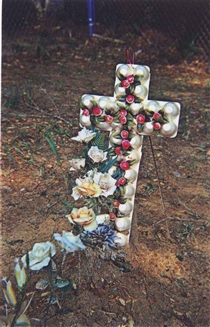 Egg Carton Cross, Hale County, Alabama , 1975William Christenberry (American, born 1936)