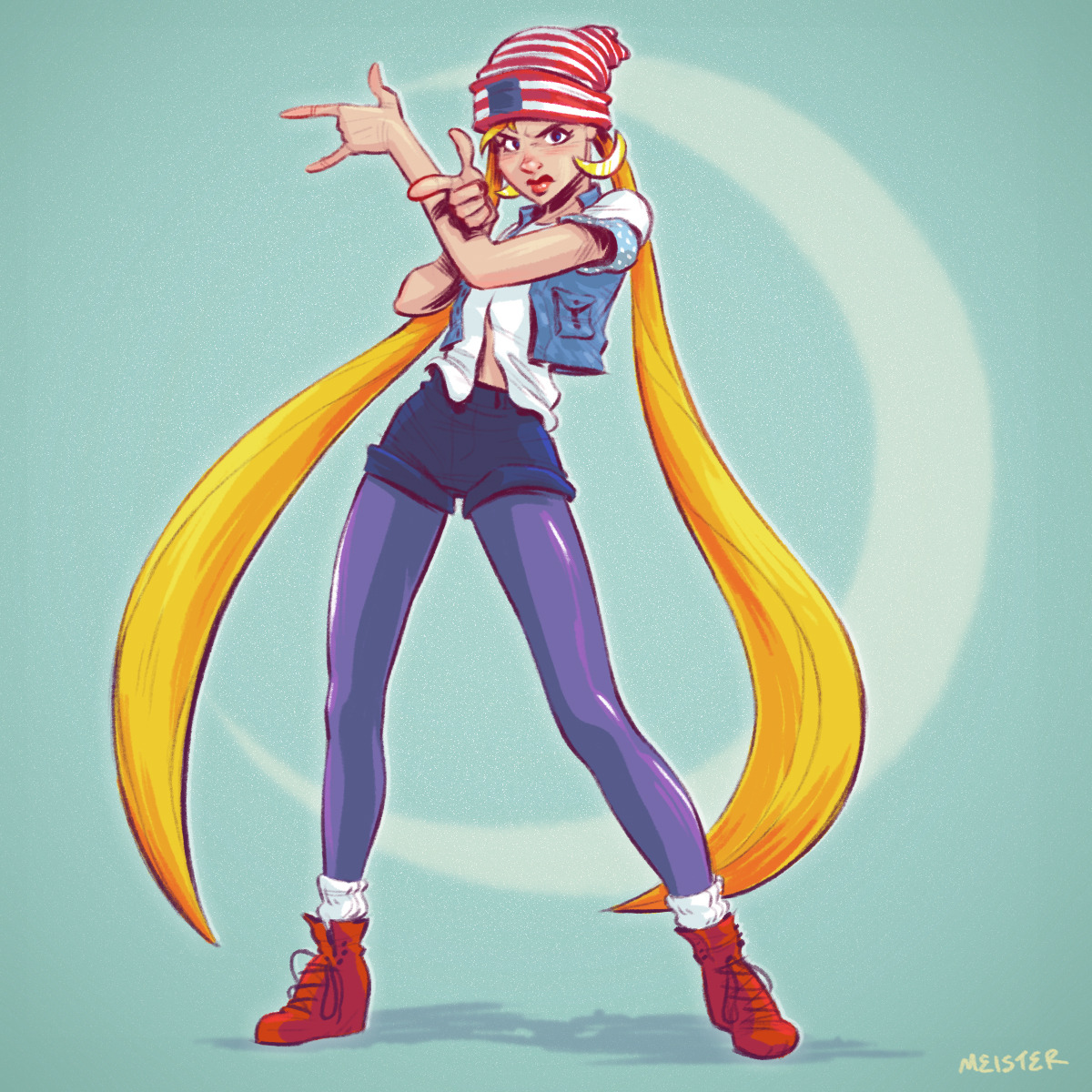 meistermash:  Sailor Moon: forever throwing up lunar gang signs.Another one for @Sketch_Dailies.