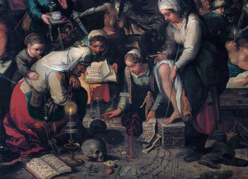 mortem-et-necromantia: The Witches Sabbath (detail) by Frans Francken II, 1607.