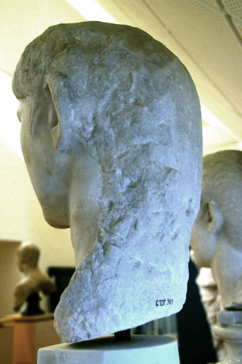 myglyptothek:Portrait of a Julio-Claudian prince, perhaps Drusus Minor. From the theater of Taranto.