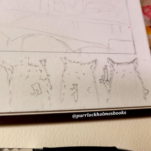 Sneaky Peek Of BBC Purrlock Tshirt Sketches...