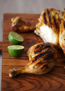 otfood:  Grilled Brick Chicken with Tomatillo Salsa  