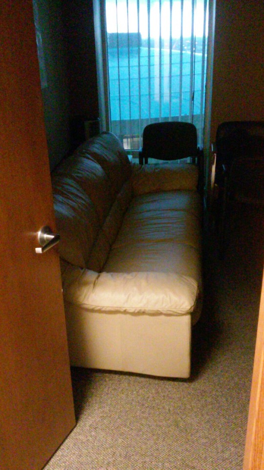 My Boss Is On Vacation, And My Supervisor/office Mate And I Were Bored, So Mischief Ensued. His Couch