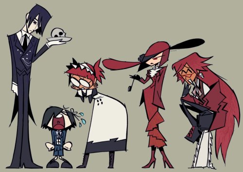 lineup of my favorite kuroshitsuji characters! + sebastian 