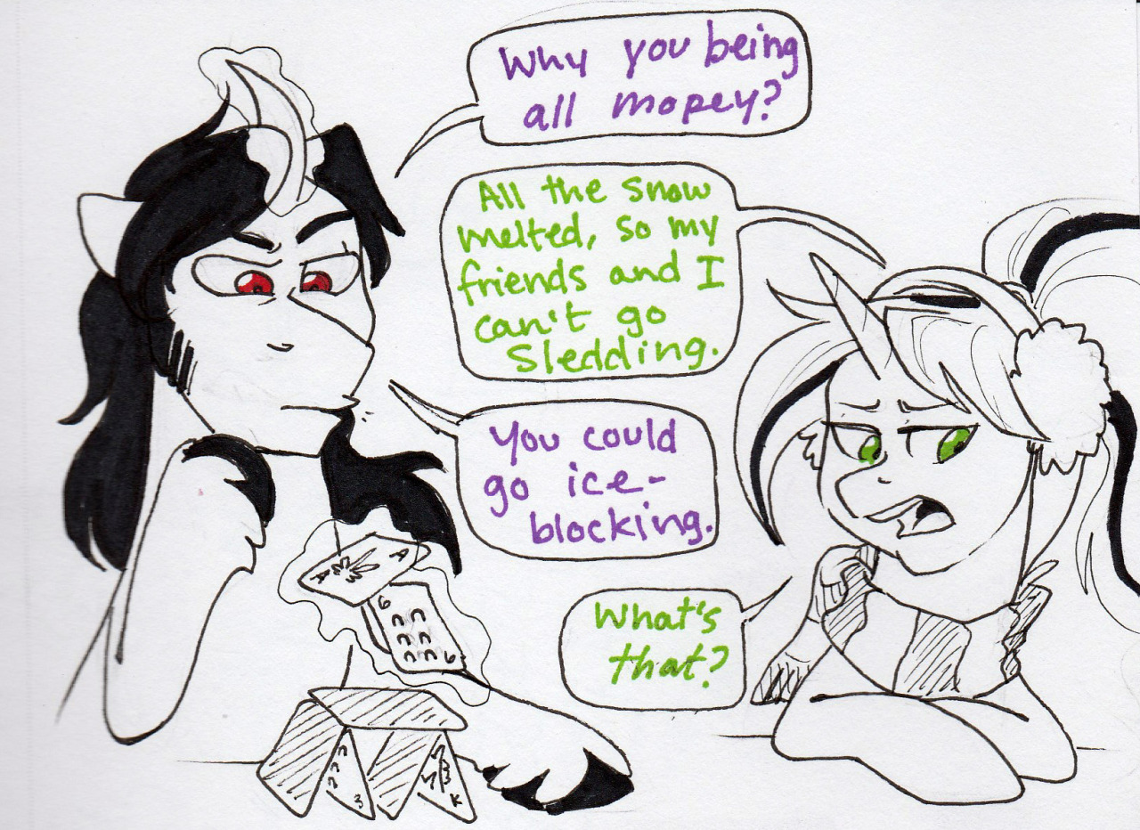 ask-wiggles:moonraven-sparrow-summerpalette:Another Sombra/Coffee parents Doodle