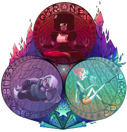 gentlemantrooper:  rebeccasugar So I’ve been working on this forever. I wanted to do something kinda in the style of Alphonse Mucha and I’m satisfied with it for the most part. Steven universe has been one of the most fun shows to watch, and I’m