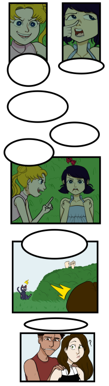 (CLICK FOR FULL VIEW)DEAD WIP:Usagi hypes Marinette up to talk to Adrien, they just share one brainc