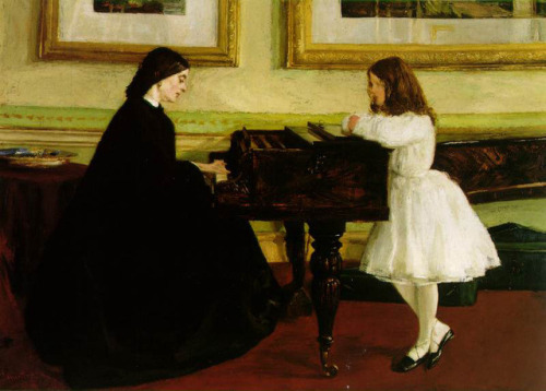 At the Piano, James Abbott McNeill Whistler, 1858 or 1859