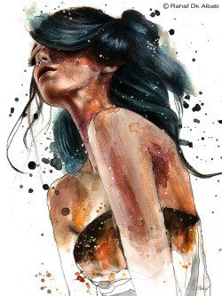 jedavu:  Stunning illustration woman portrait