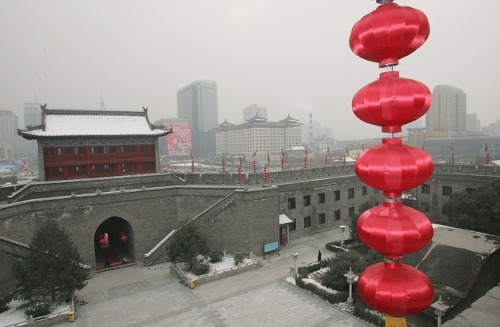 The fortifications of the city of the ancient capital city of Xi’an is one of the oldest and best pr