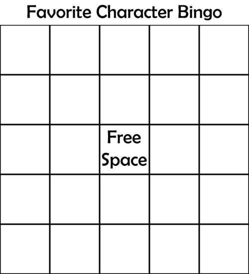 Character Bingo Challenge!I dunno if it was popular earlier but i just accidently found this templat