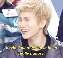 eunkwang accepting his chocopie as if it were an academy award