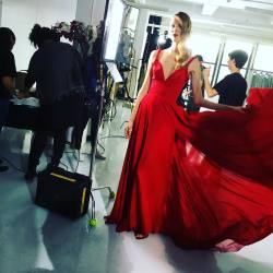 csiriano:  A little red chiffon glamour in