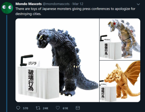 crinosg:Godzilla: I’m SowwyMechagodzilla: I’m sowwyGhidorah: We’re Sowwy Hedorah: I am holding this 