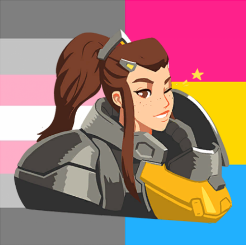 overpride: Demigirl Pansexual Brigitte Icons for @koncreates (These are free to use credit appreci