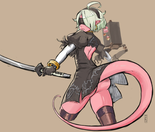 farronhart: 21BNothing to see here.2B… but pink w/a tail for some reason…?