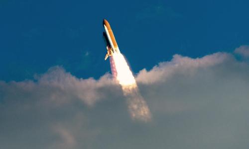 hellyesnasa: STS-129 clearing the clouds.