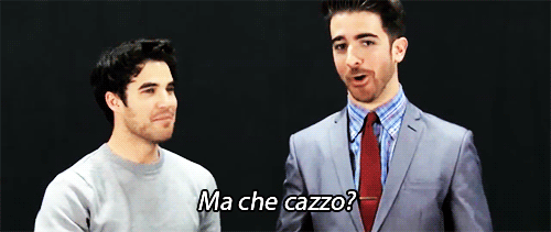 jcgenough:  frankiensteinn:  Darren Criss vs. Italian → part 1I: "What the