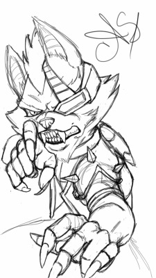 theartofwolff:  Got the itch to draw Wolf O’Donnell today - I needed to get my mind off of some things going on for a while. This is how far I’ve gotten drawing him on my phone (Note3). I think it’s time to take it over to Paint Tool Sai to finalize