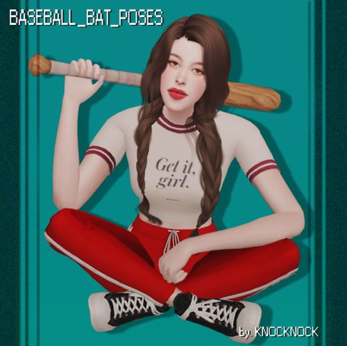 knockkonck:  [KNKN]Baseball bat posesDOWNLOAD