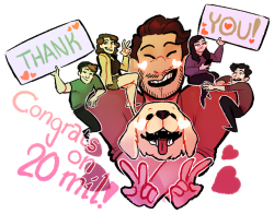 territorial-utopia:  CONGRATS ON 20 MIL @markiplier